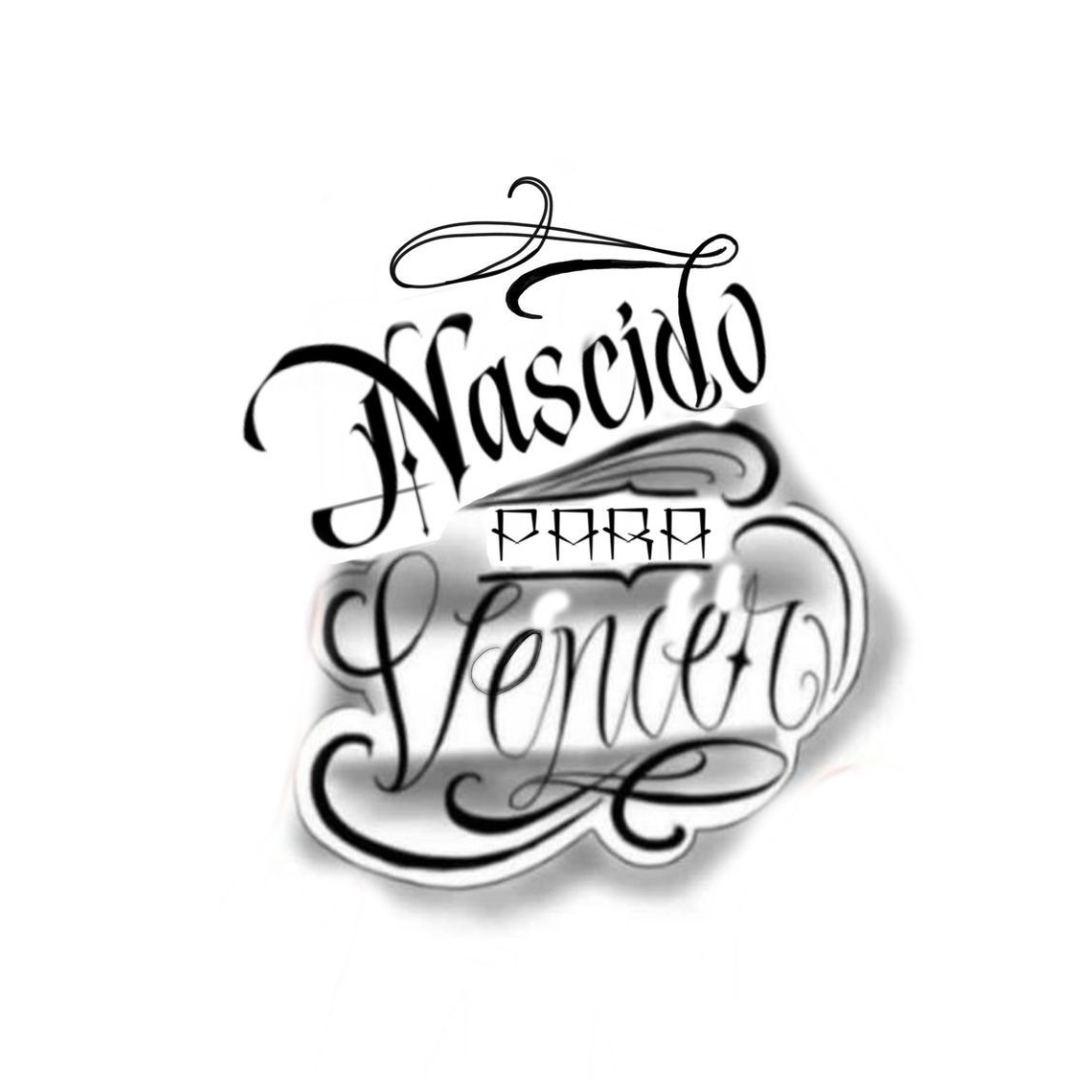 Tatuagem Lettering "Nascido para vencer"