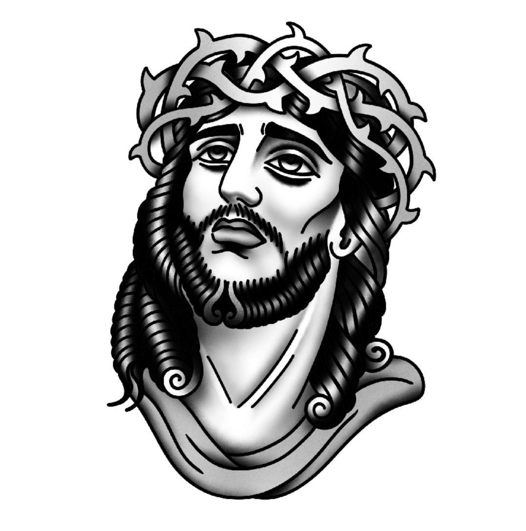 Tatuagem Old School Jesus Cristo