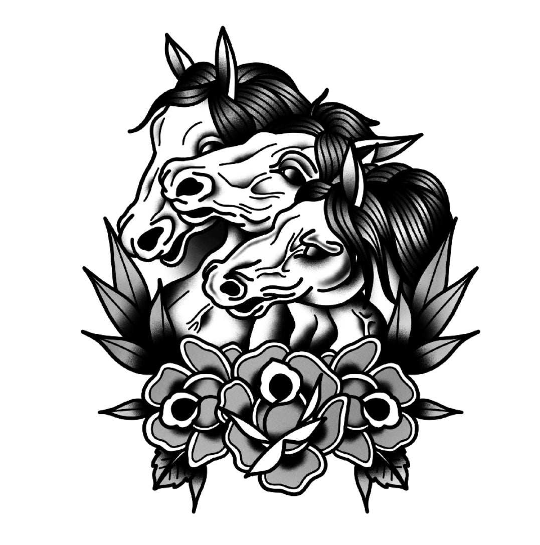 Tatuagem Old School Cavalos