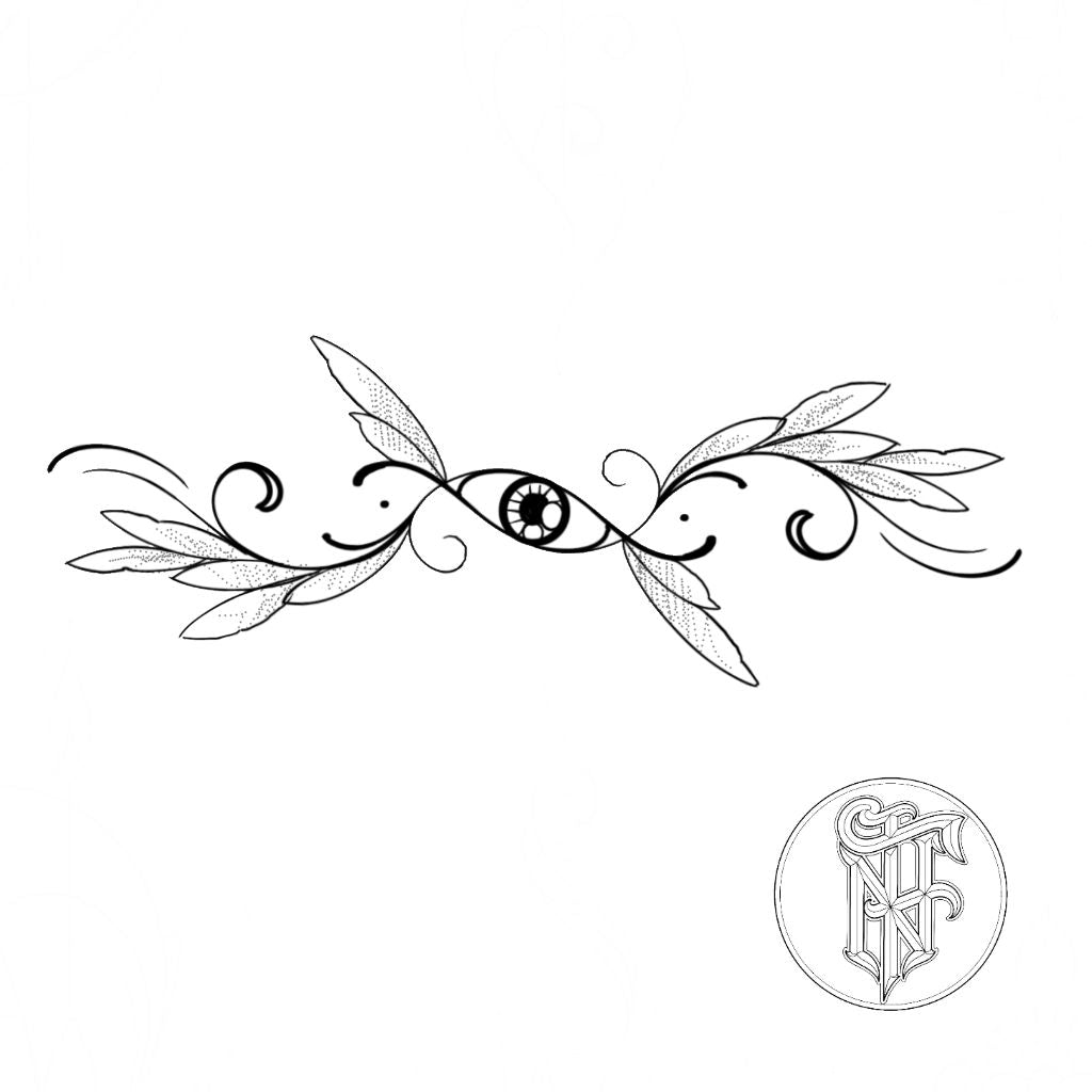 Tatuagem Fine Line Bracelete / Tornozeleira Eyes