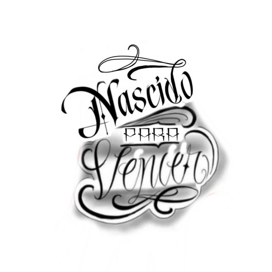 Tatuagem Lettering "Nascido para vencer"