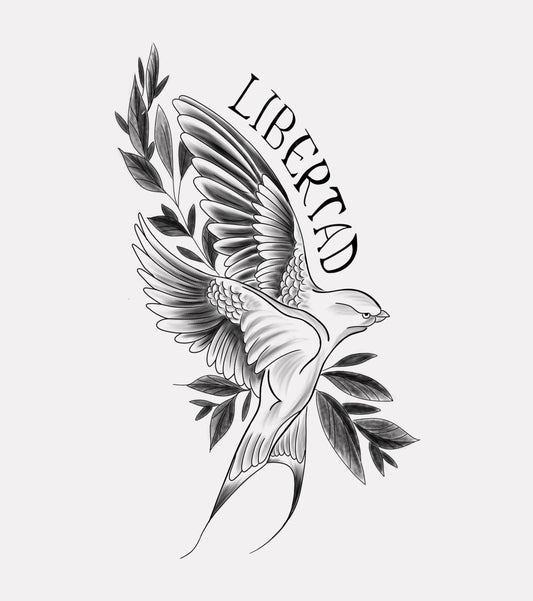 Tatuagem Black Work Libertad