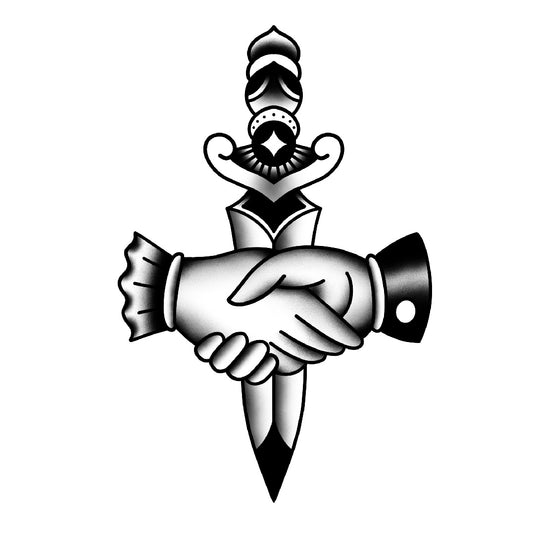 Tatuagem Old School Maõs com Adaga