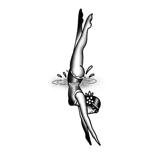 Tatuagem Old School Nadadora