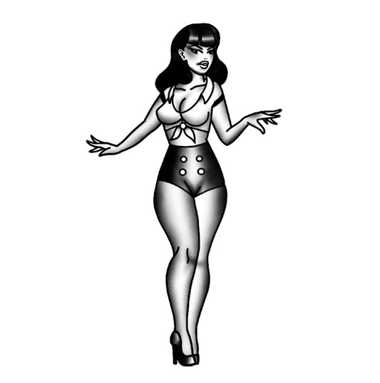 Tatuagem Old School Pinup