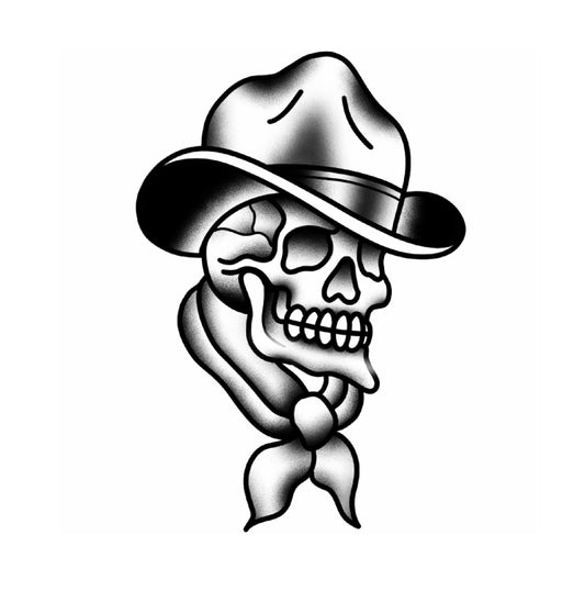 Tatuagem Old School Caveira Country