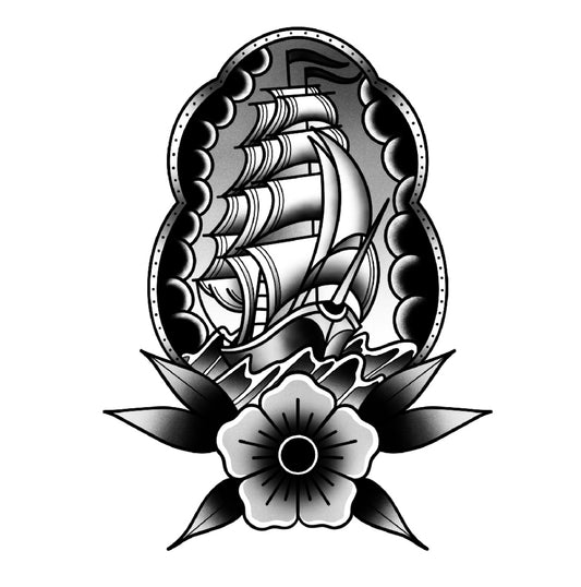 Tatuagem Old School Barco a Vela