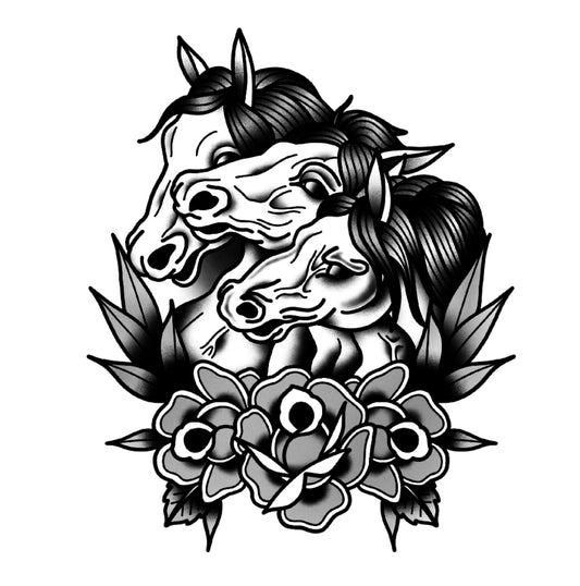 Tatuagem Old School Cavalos