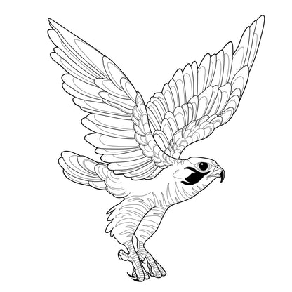 Tatuagem Série Pássaros Falcão 02