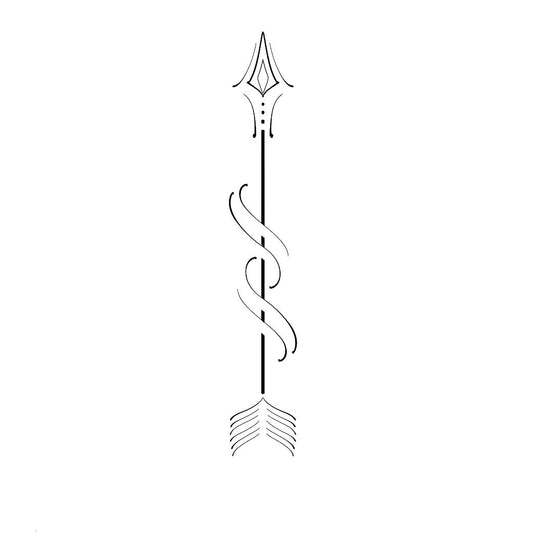 Tatuagem Fine Line Flecha