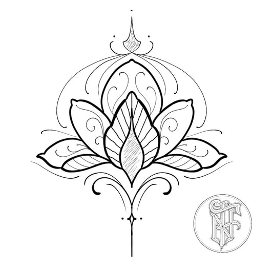 Tatuagem Fine Line Flor