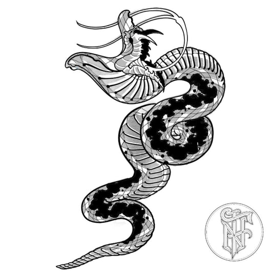 Tatuagem Black Work Serpente
