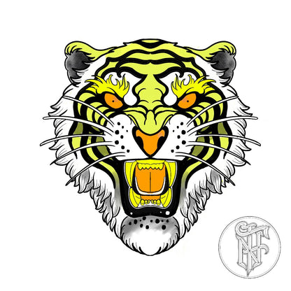 Tatuagem Oriental Colorida Tigre
