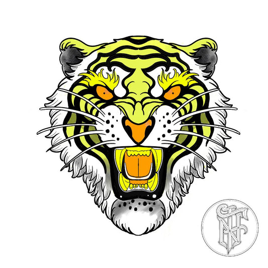 Tatuagem Oriental Colorida Tigre