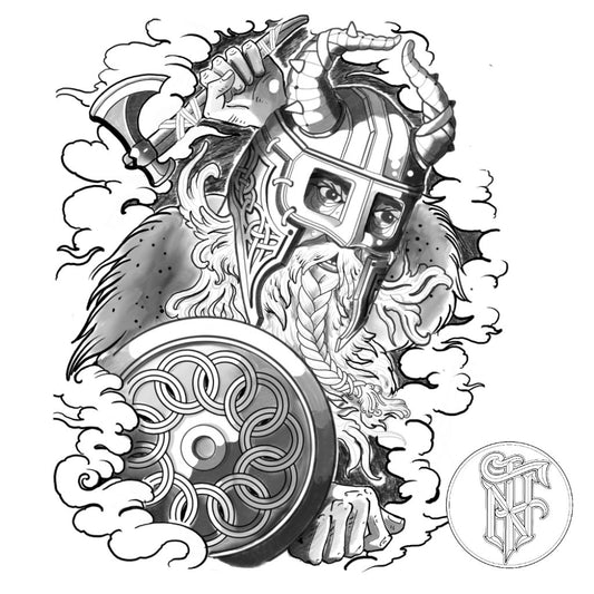 Tatuagem Black Work Odin