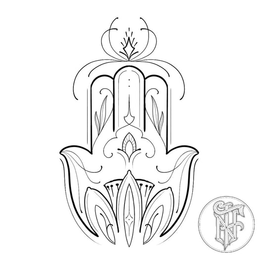 Tatuagem Fine Line Mão de Hansa
