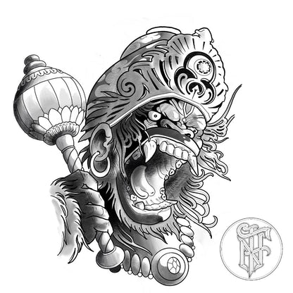 Tatuagem Oriental Hanuman