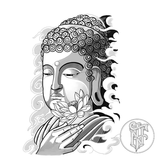 Tatuagem Oriental Rosto de Budah