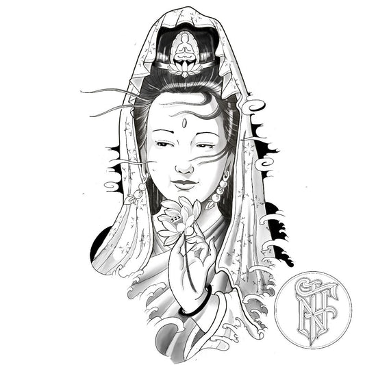 Tatuagem Oriental Deusa Kuan Yin