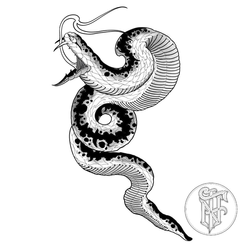 Tatuagem Black Work Serpente