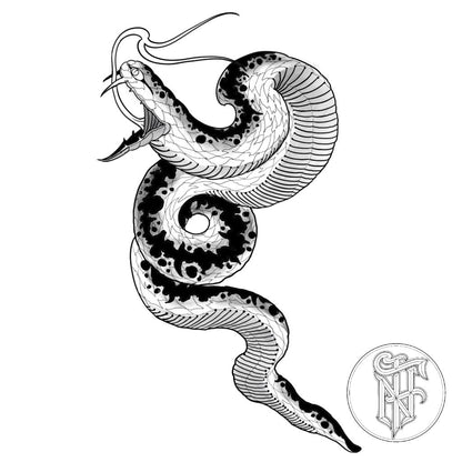 Tatuagem Black Work Serpente