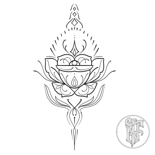 Tatuagem Fine Line Rosa
