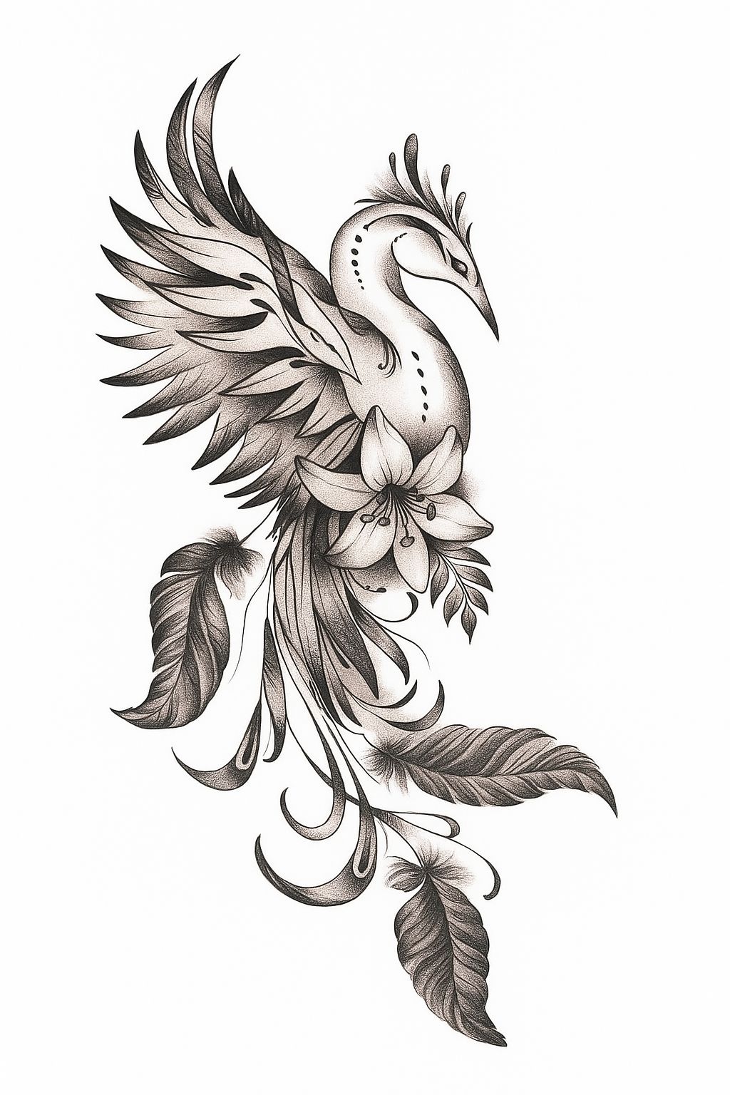 Tatuagem Black Work Fenix