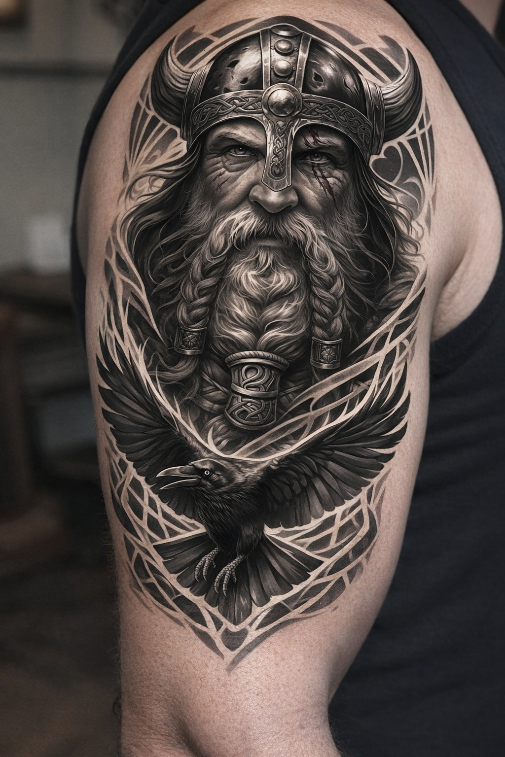 Tatuagem Realismo Black Viking #16