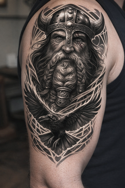 Tatuagem Realismo Black Viking #16