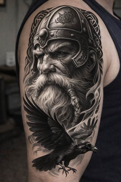 Tatuagem Realismo Black Viking #21