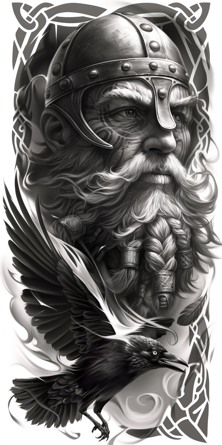 Tatuagem Realismo Black Viking #17
