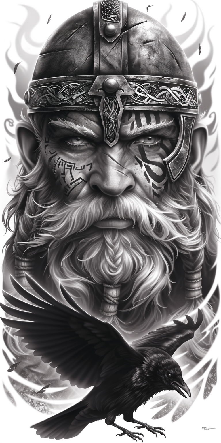 Tatuagem Realismo Black Viking #19