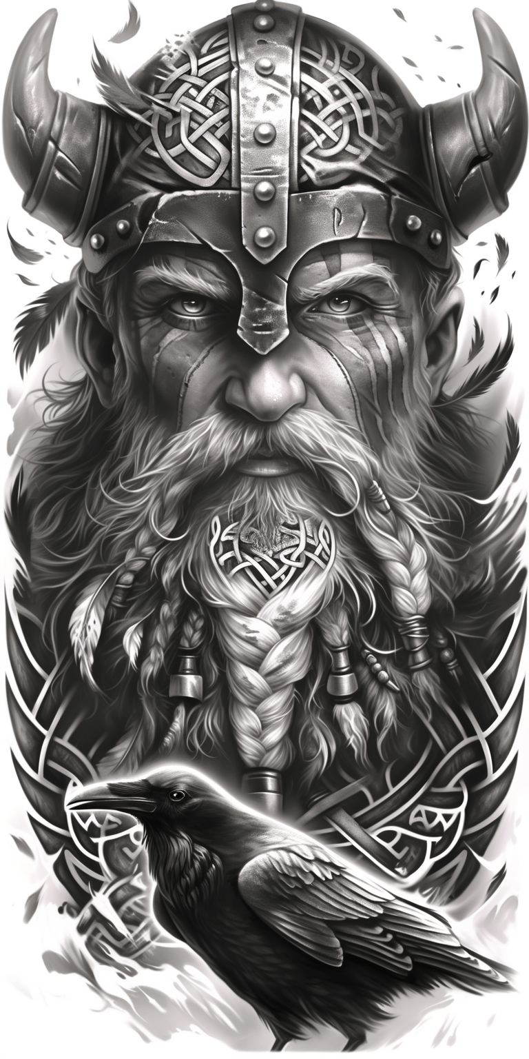 Tatuagem Realismo Black Viking #20