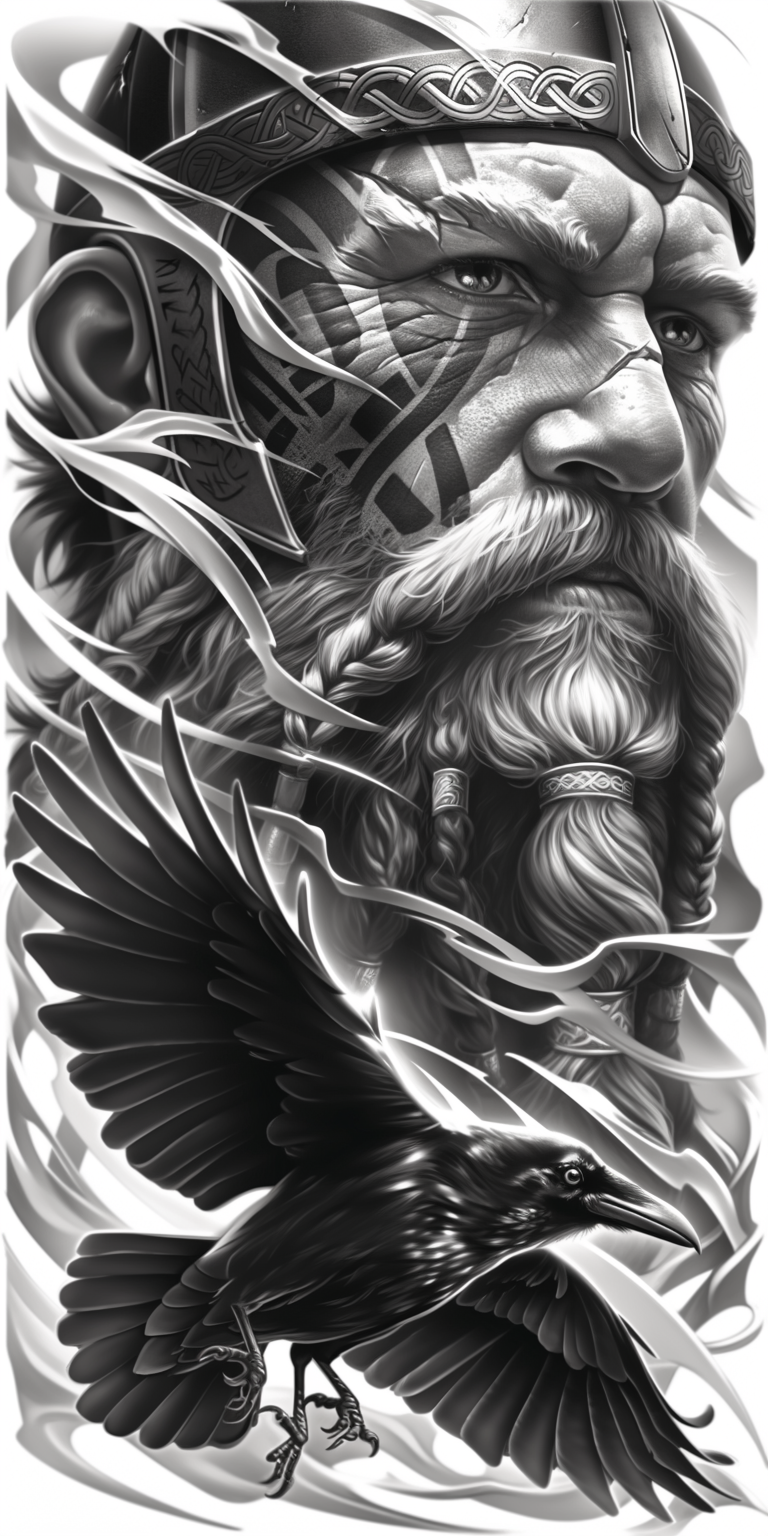 Tatuagem Realismo Black Viking #24